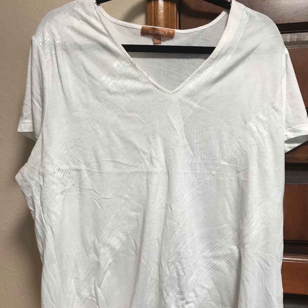 White blouse with pretty sequin detail